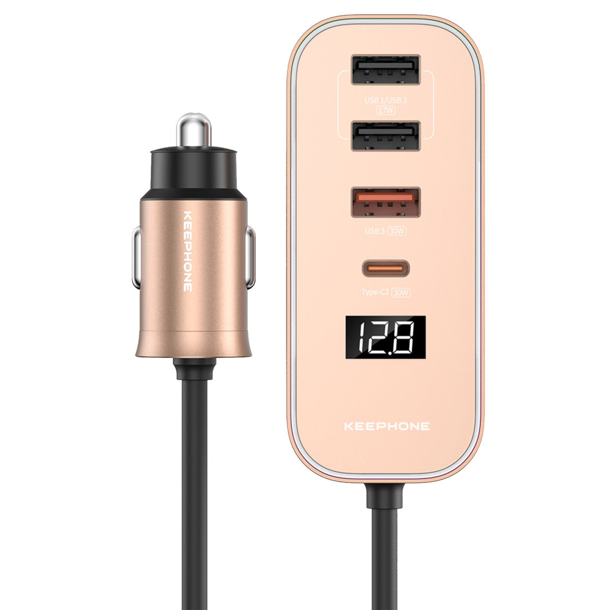Keephone RevAmp CC14 2 Adet 17W USB 1 Adet 30W USB ve 1 Adet 30W Type-C Çıkışlı PD Hızlı Araç Şarj